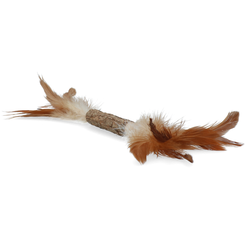 Jouet bâtonnet avec plumes au matatabi