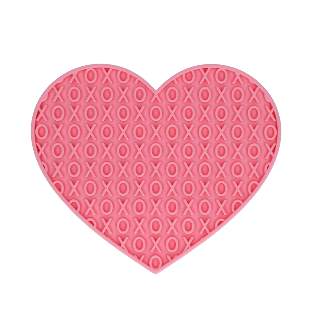 Tapis de léchage en forme de cœur