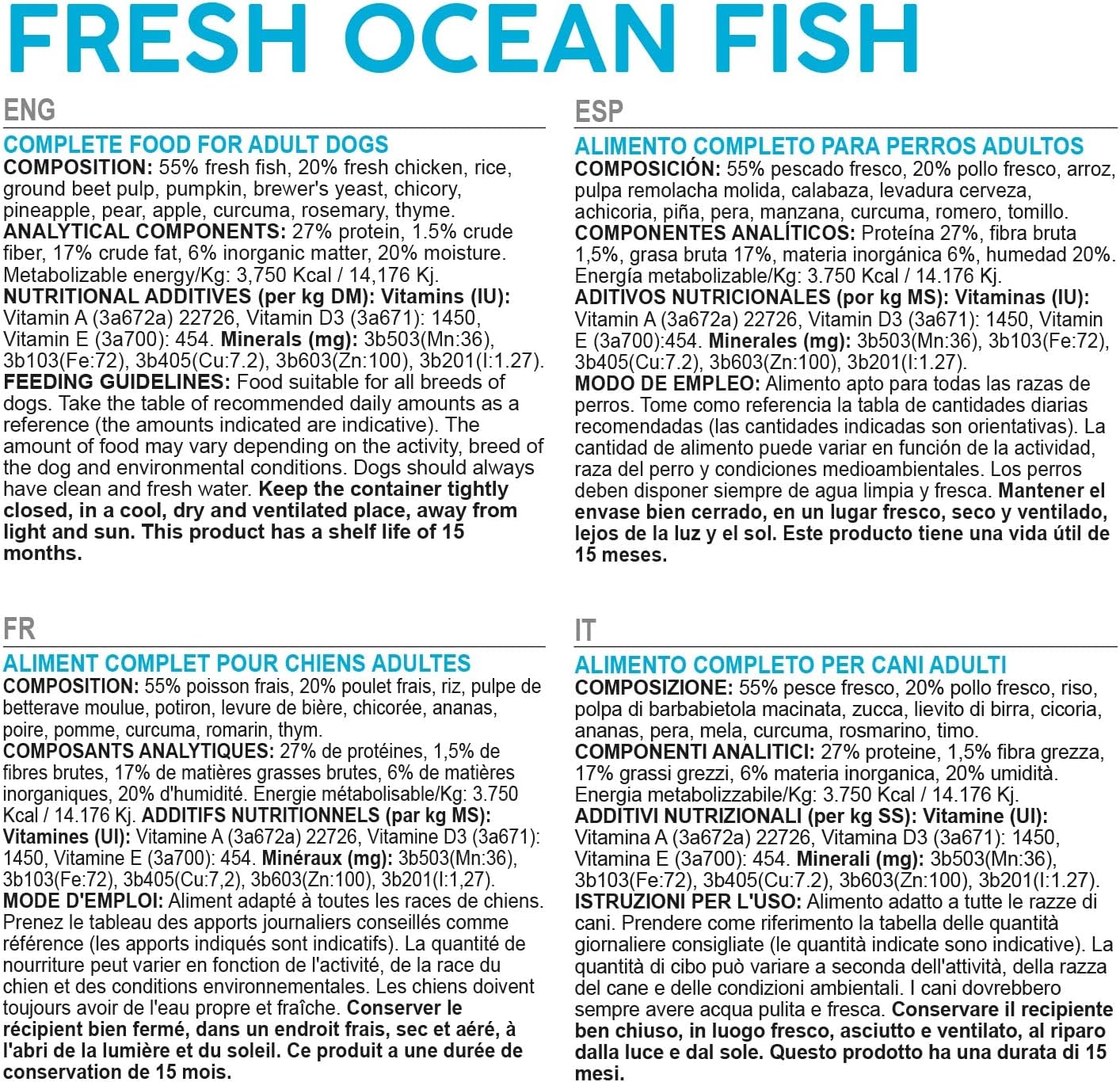 Croquettes semi-humides au poisson frais de la mer