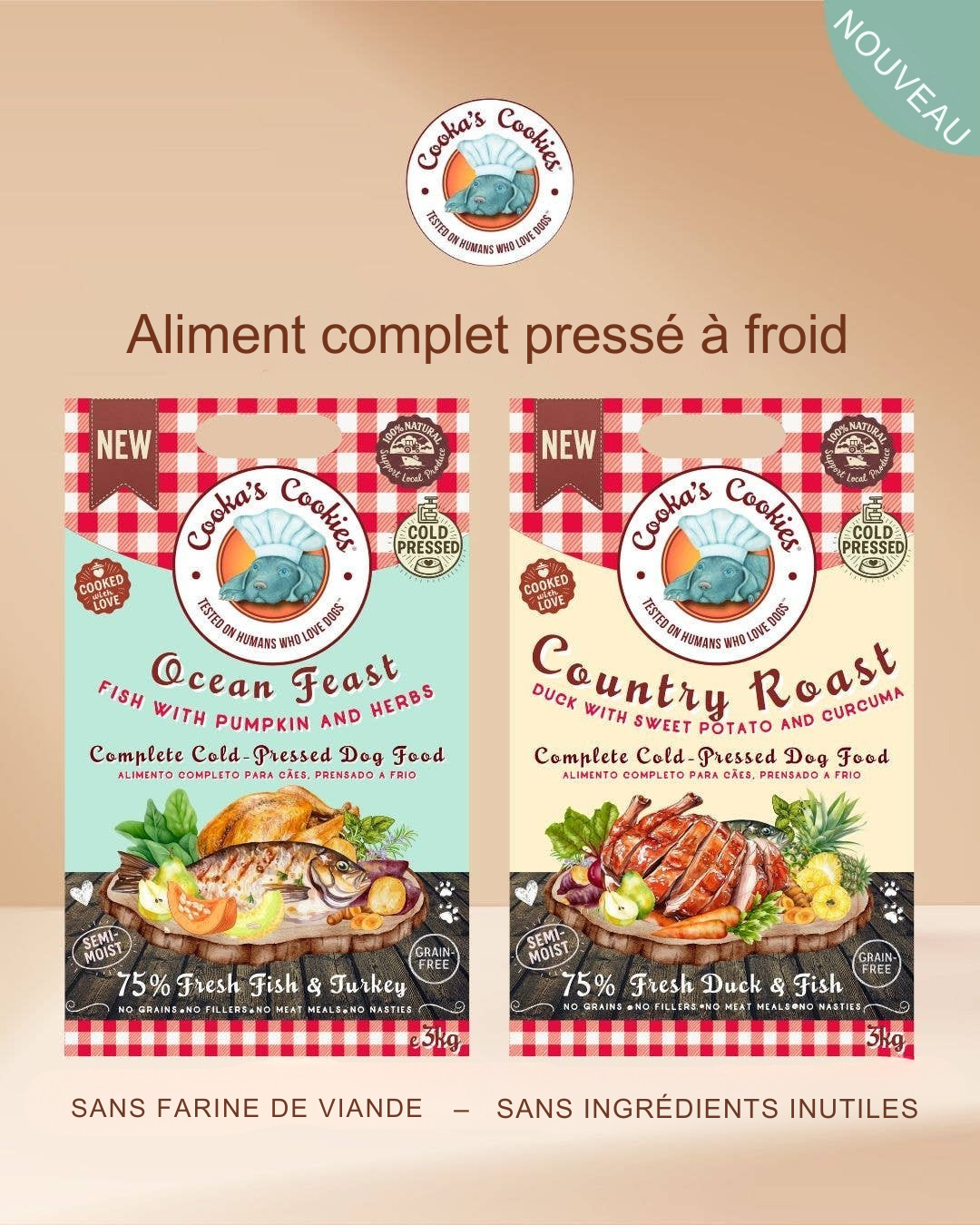 Croquettes Rôti Campagnard canard & poisson