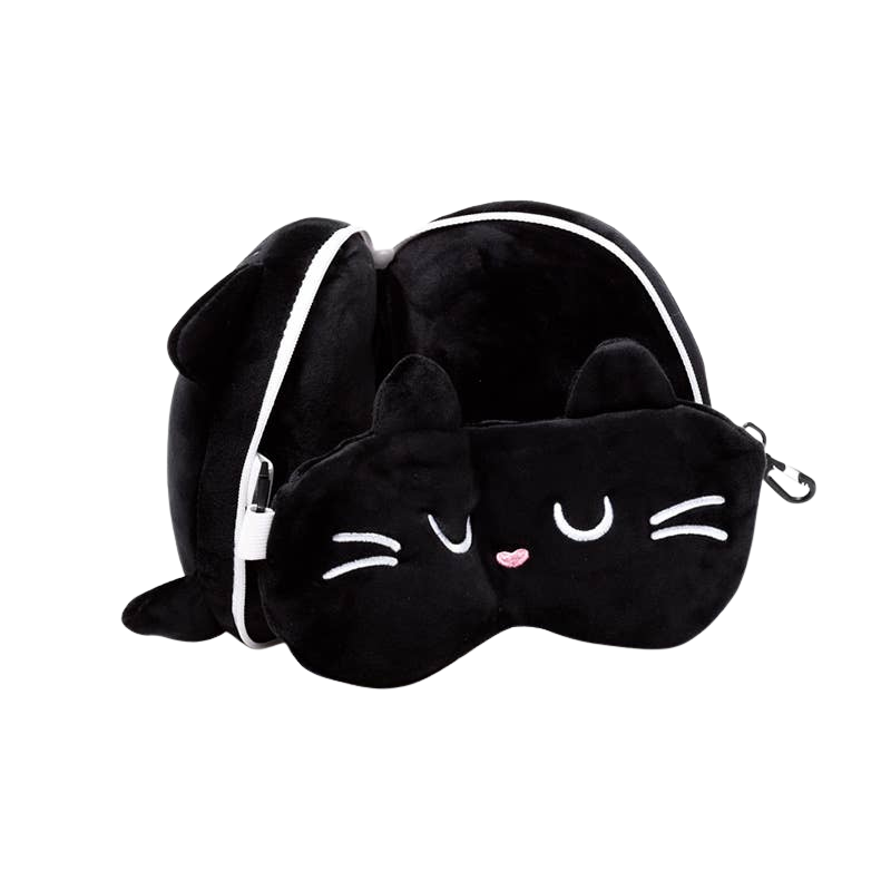 Coussin de voyage 2-en-1 chat Feline Fine