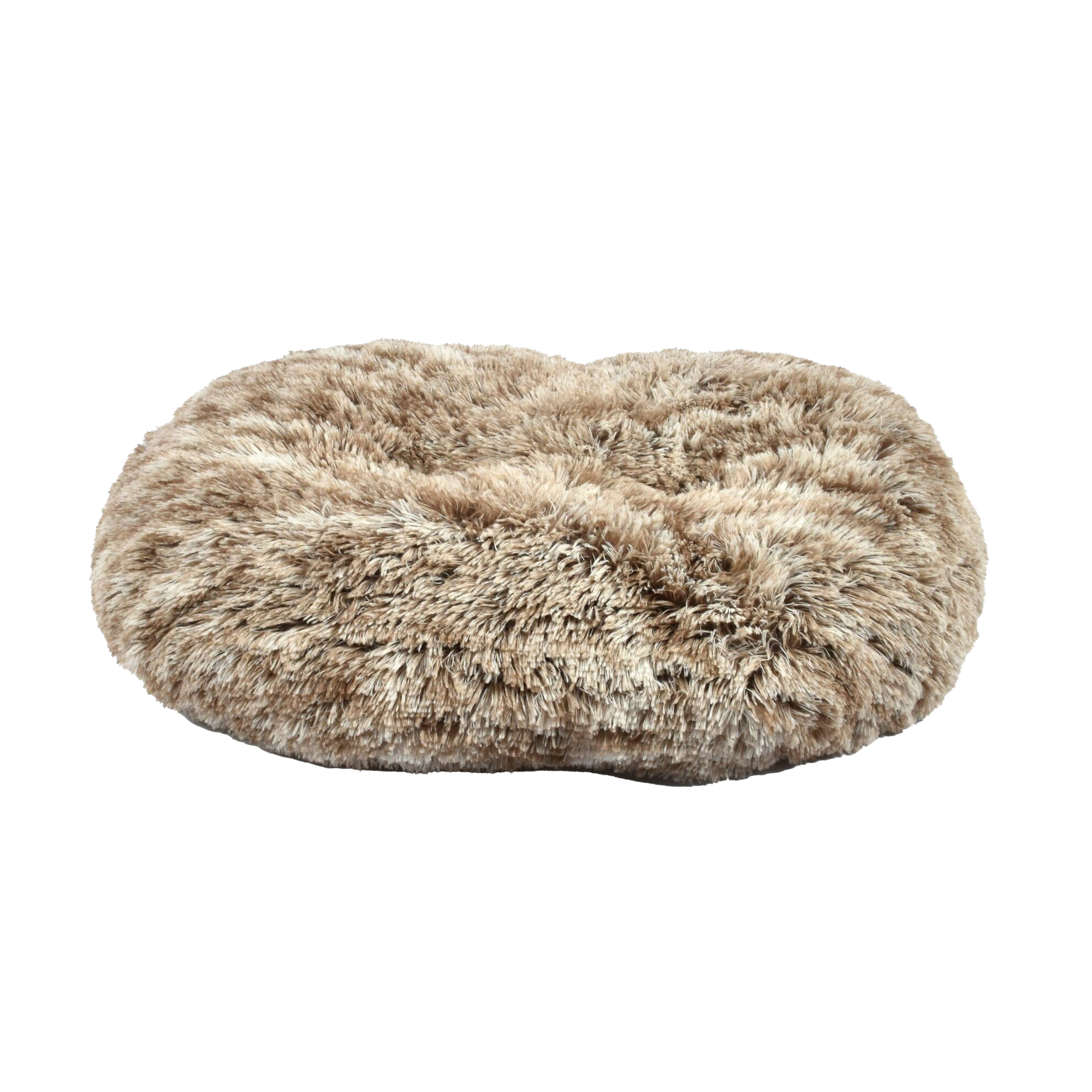 Coussin oval imitation fourrure
