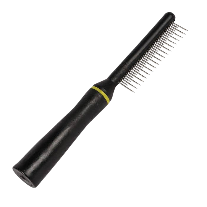 Double-coated dog shedding comb