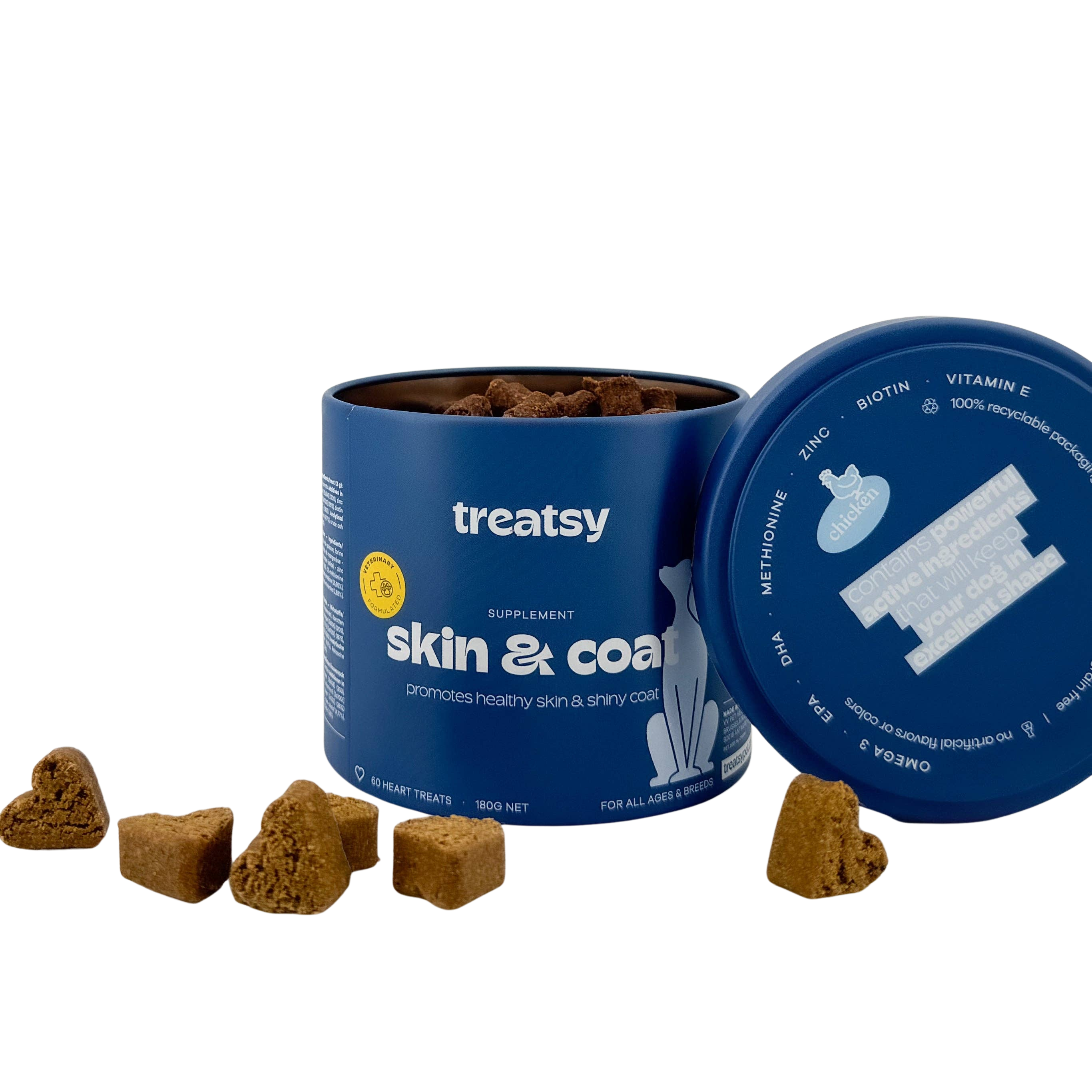 Bouchées moelleuses peau & pelage au poulet – 60 pièces