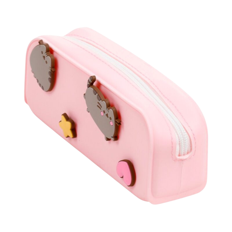Pusheen Silicone Pencil Case with Stars and Hearts