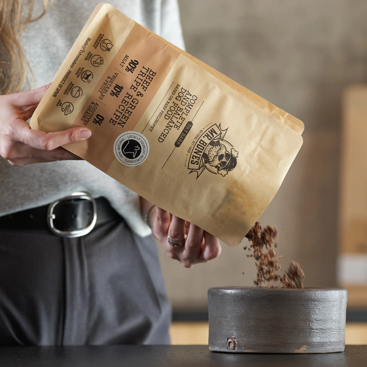 BARF sec au bœuf et panse verte