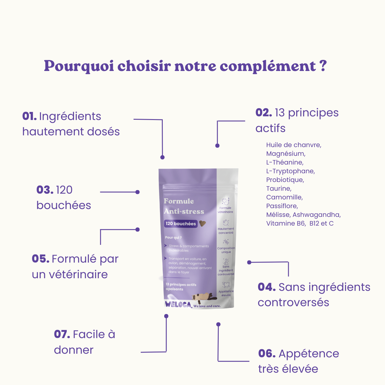 Bouchées moelleuses anti-stress – 120 pièces