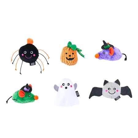 6-Pack Haunted Creatures Halloween Cat Toys