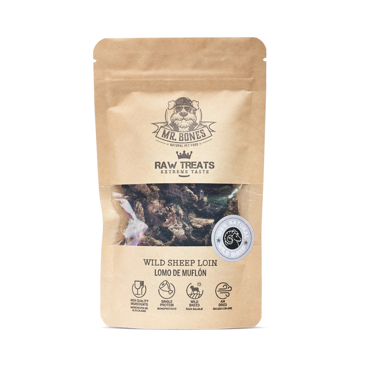 Bouchées de mouflon déshydraté