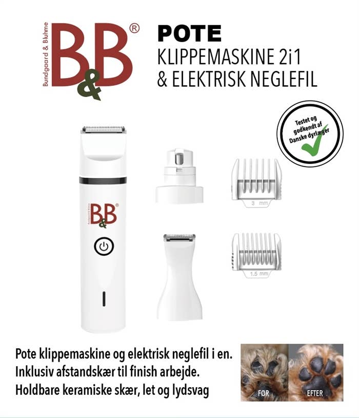 Kit tondeuse 2-en-1 pour pattes et griffes