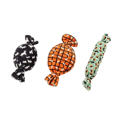 Panier citrouille Halloween avec 3 jouets pour chiens