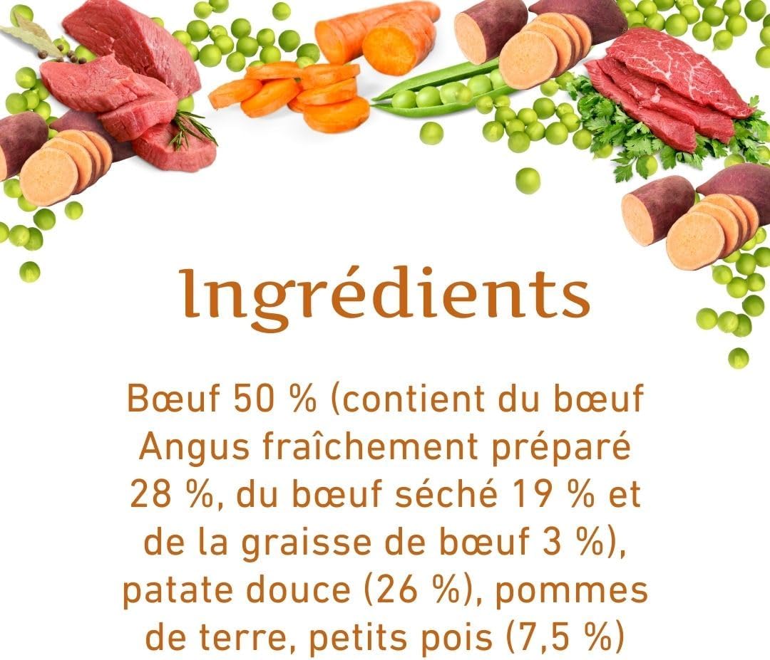 Croquettes au bœuf Angus pour chiens adultes