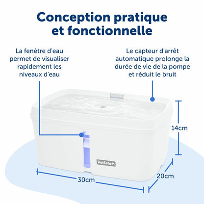 Fontaine à eau Viva silencieuse à double filtration