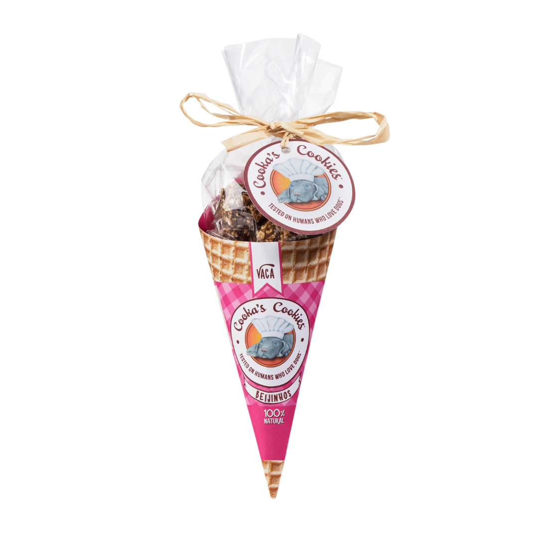 Crunchy Beef Dog Treat Cone