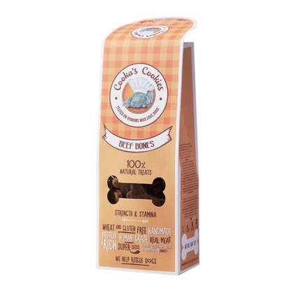 Crispy beef bone-shaped biscuits