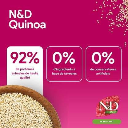 Quail and quinoa kibble for small adult dogs