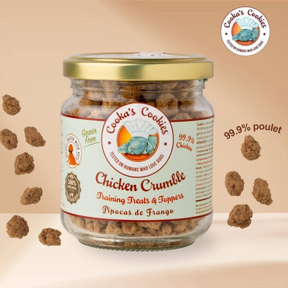 Dehydrated chicken crumble for dogs and cats