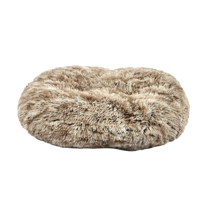 Oval faux fur cushion