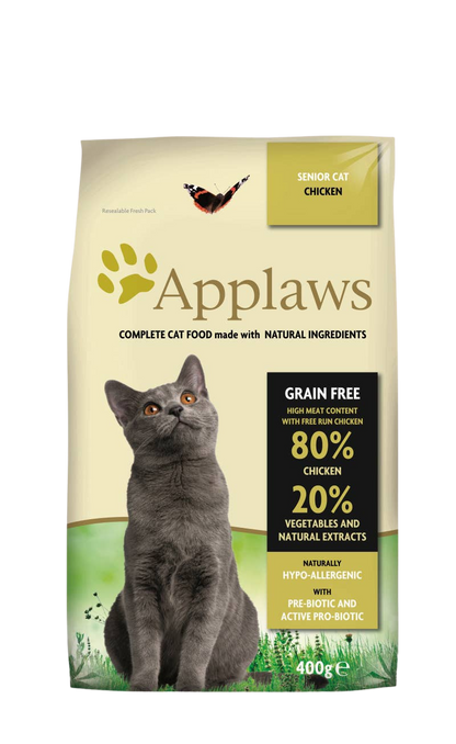 Croquettes au poulet pour chats seniors