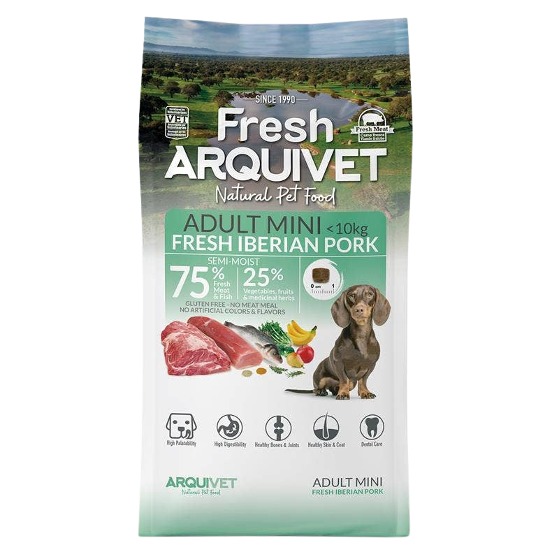 Croquettes semi-humides au porc ibérique pour petits chiens adultes