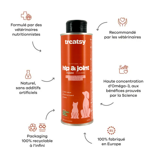 Huile nutritionnelle pour les hanches et articulations