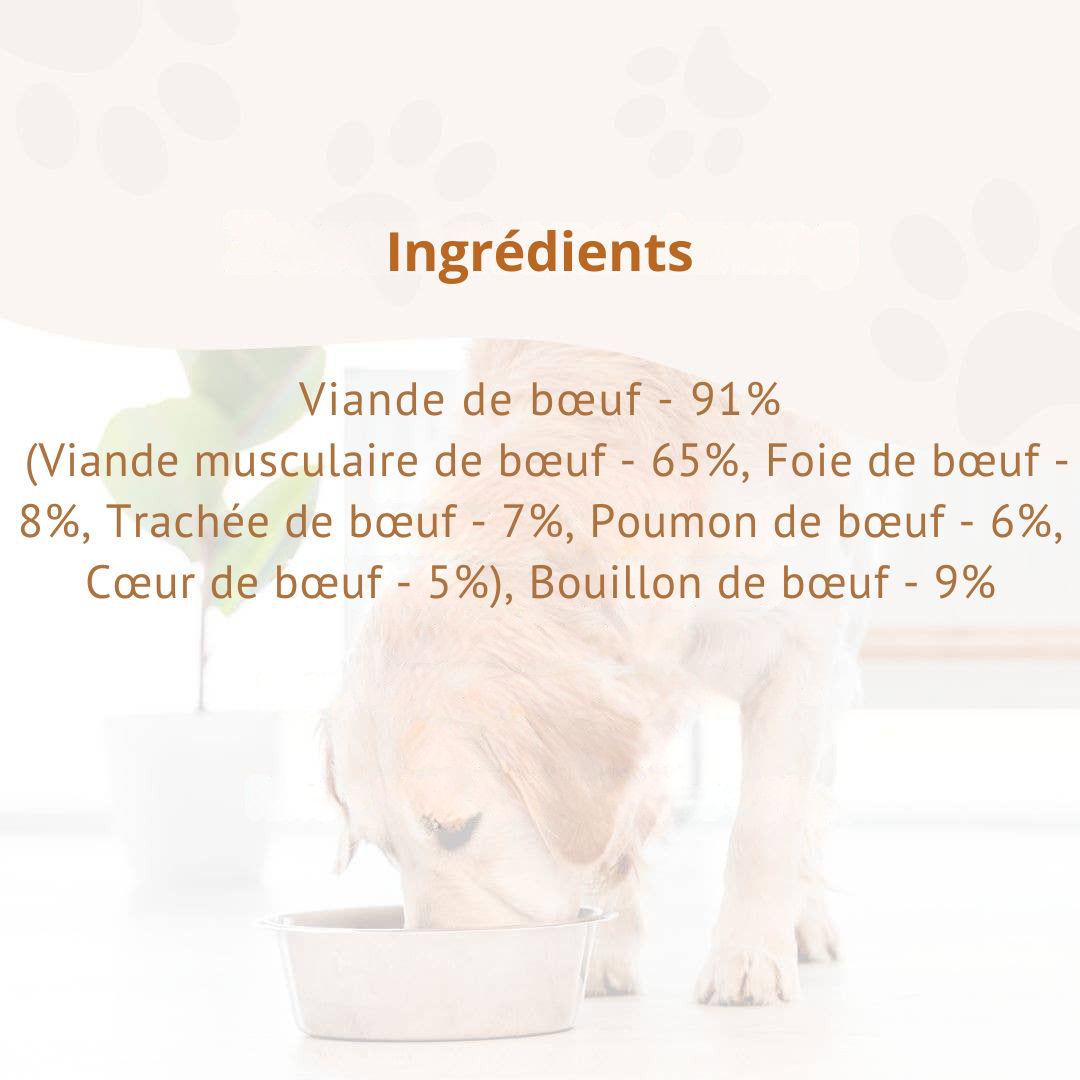 Pâté pur bœuf qualité BARF