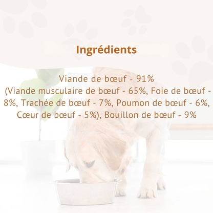 Pâté pur bœuf qualité BARF