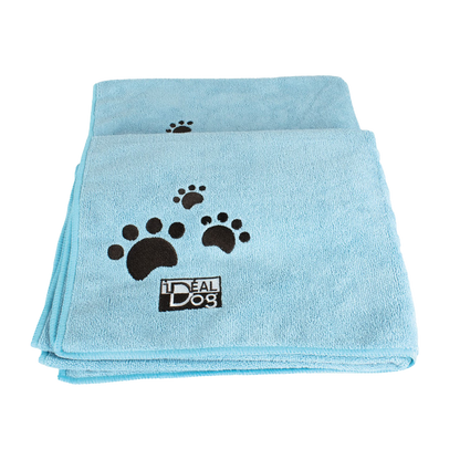 Pack of 2 absorbent microfiber towels for dogs and cats