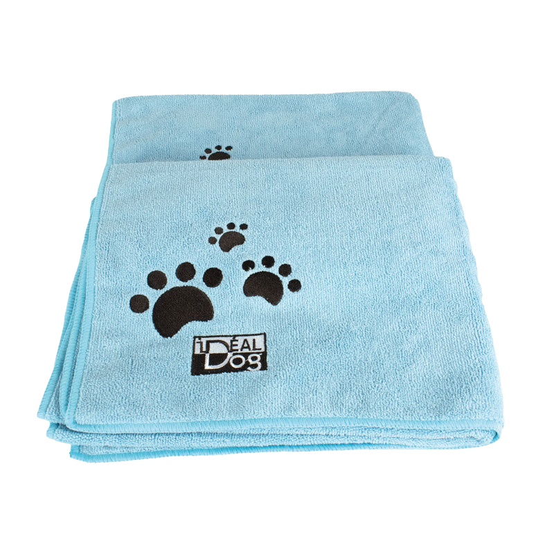 Pack of 2 absorbent microfiber towels for dogs and cats