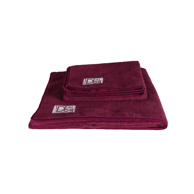 Pack of 2 absorbent microfiber towels for dogs and cats