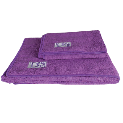 Pack of 2 absorbent microfiber towels for dogs and cats
