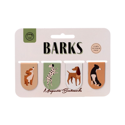Set of 4 magnetic dog bookmarks