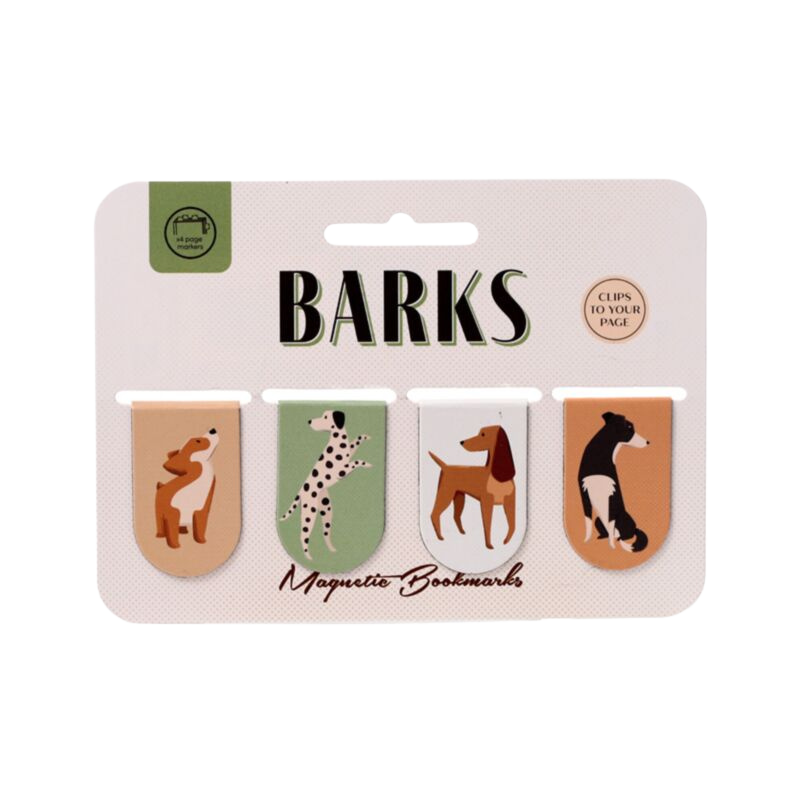 Set of 4 magnetic dog bookmarks