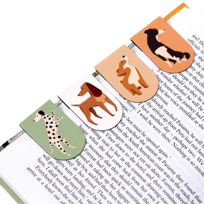Set of 4 magnetic dog bookmarks