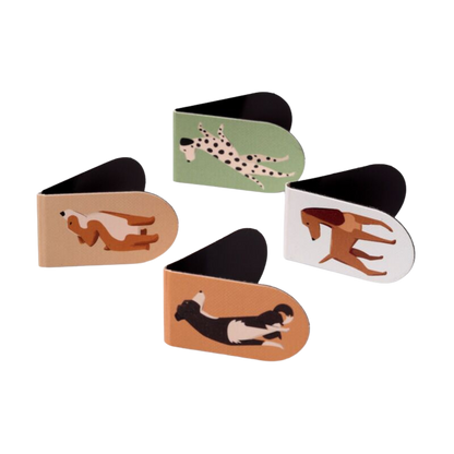 Set of 4 magnetic dog bookmarks
