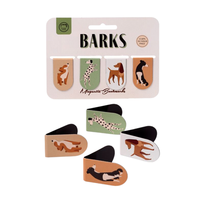 Set of 4 magnetic dog bookmarks