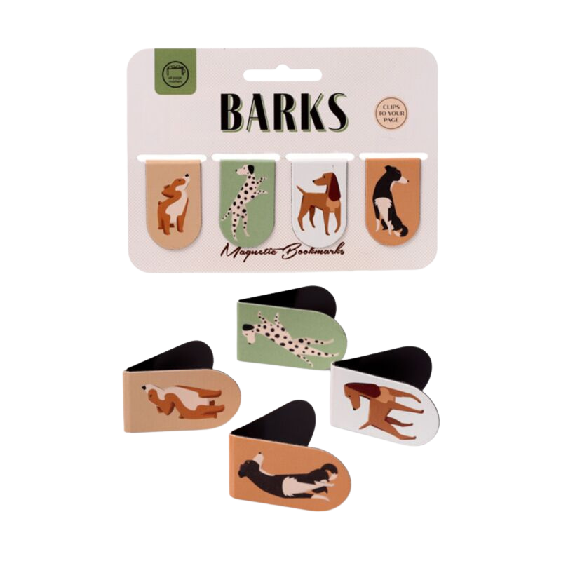 Set of 4 magnetic dog bookmarks