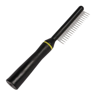 Double-coated dog shedding comb