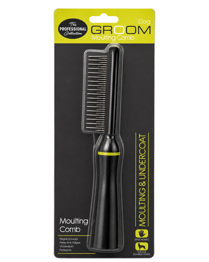Double-coated dog shedding comb
