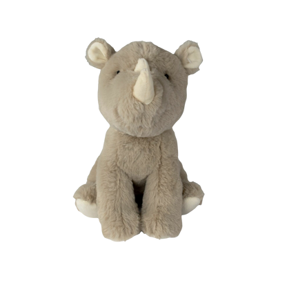 Peluche sonore rhinocéros 16 cm