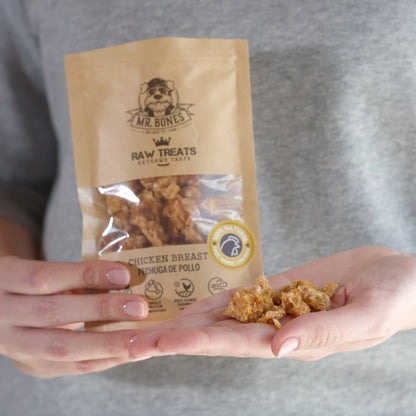 Bouchées de poitrine de poulet déshydratée