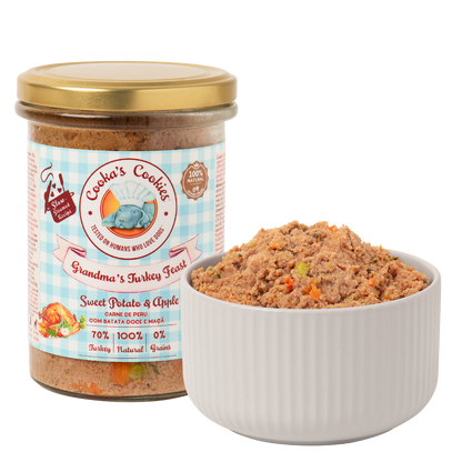 Repas complet vapeur à la dinde et patate douce