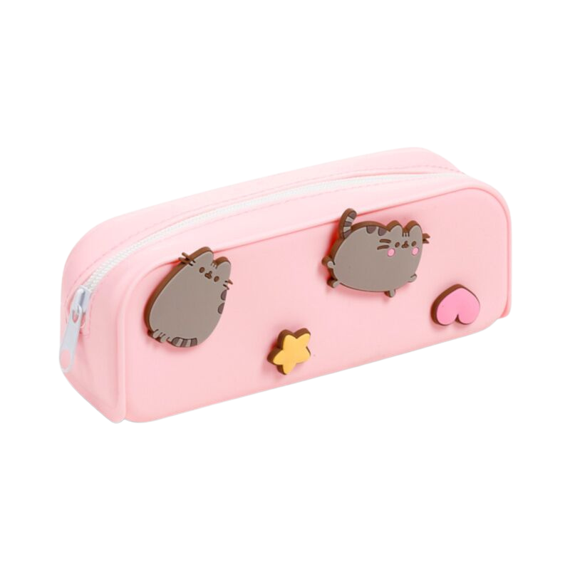 Pusheen Silicone Pencil Case with Stars and Hearts