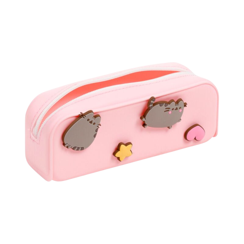 Pusheen Silicone Pencil Case with Stars and Hearts