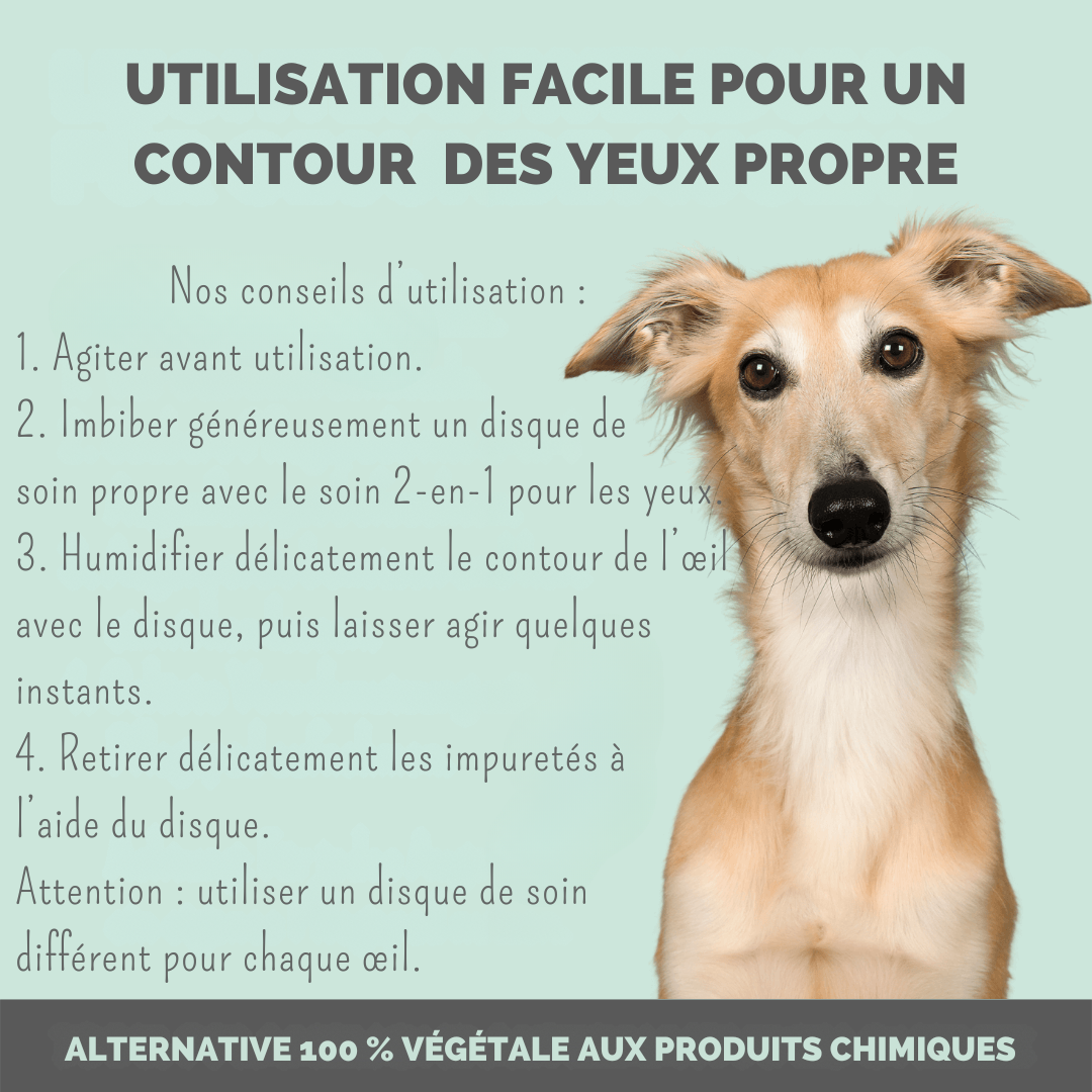 Soin des yeux 2 en 1 pour chiens et chats