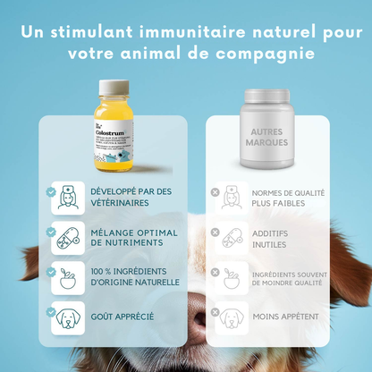 Colostrum liquide pour chiens et chats