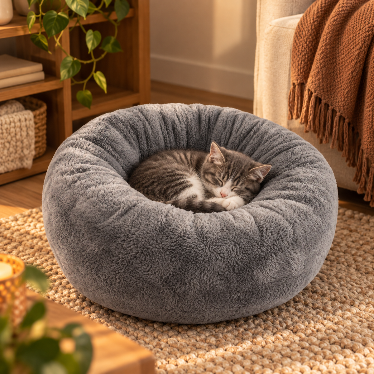 Coussin pouf Rasty pour chats et petits chiens