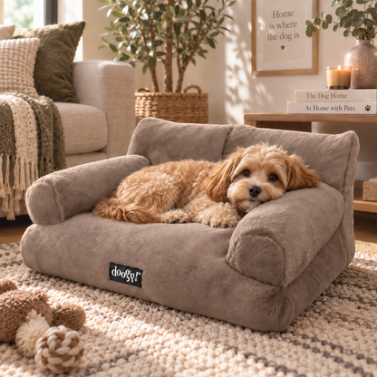 Soft armchair with backrest and armrests