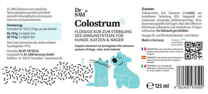 Colostrum liquide pour chiens et chats