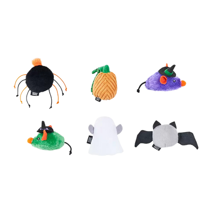 6-Pack Haunted Creatures Halloween Cat Toys